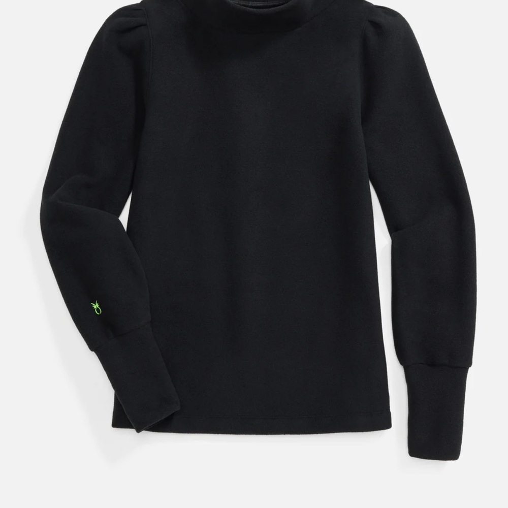 Dudley Stephens Palace Puff Black Shirt in Vello Fleece. Size XS, Black.